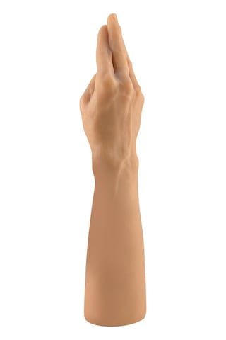 35 Cm Dev Boy Ekstra Kalın Realistik El Tasarımlı Dildo Melez Çok Renkli