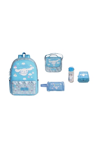 Cinnamoroll Desenli Mavi Okul Çantası 5 Parça Çok Renkli