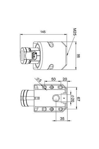 Mete Enerji 4x16a. Ip44 Duvar Prizi -eğik Gövdeli- 406605