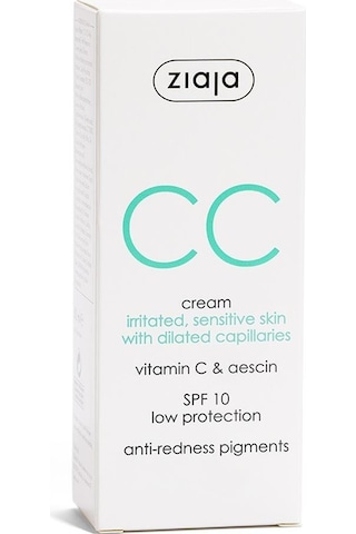 Ziaja Tahriş Olmuş Hassas Ciltler İçin CC Krem SPF10 Doğal Bej 50 ML