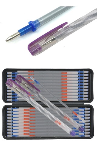 Ekoset Gümüş Deri Kalemi 2 Adet ve 100 Adet Kalem içi