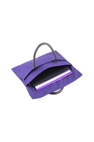 Classone Byn-el003 Wtxpro Su Geçirmez Kumaş 13-14 İnch Bayan Laptop, Notebook, Apple Uyumlu MacBook Air El Çantası- Tote Bag - Mor