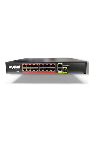 Uranıum Poe-g1621sfp-300w 16 Port Gıgabıt+2xgb Rj45+1xsfp Uplınk Poe Rackmount Swıtch Realtek Chıpset 61705277