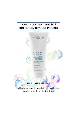 Byphasse Doğal Volkanik Tanecikli Canlandırıcı Vücut Peeling 350 ML