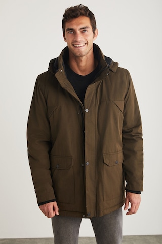 Gerardo Erkek Çok Kalın Su Ve Rüzgar Geçirmez Içi Astarlı Kapşonlu Outdoor Dış Giyim Haki Mont