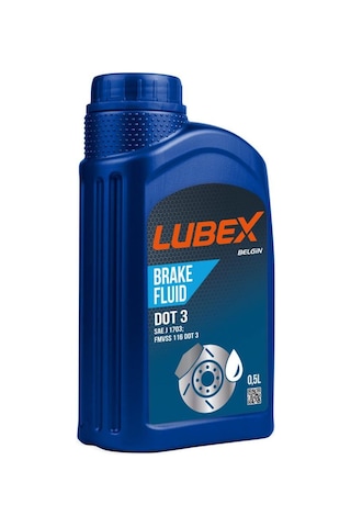 Lubex Brake Fluid Dot 3 Fren Hidrolik Yağı 500 Ml 24 Adet