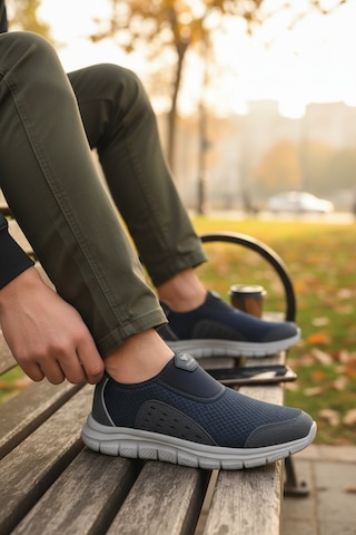 Enoch Erkek Günlük Spor Ayakkabı Bağcıksız Slip-on Sneaker Pratik Yürüyüş Modeli 2332 Lacı