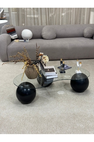 Modern Orta Sehpa & Küre Sehpa & Top Sehpa & Cam Sehpa Siyah