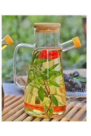 Periboia Borosilikat Cam 900 Ml. Yağdanlık Çok Renkli
