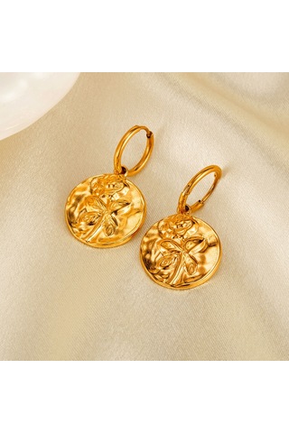 Sones Opk Ge915 1 Çift Paslanmaz Çelik Gül Şekilli Küpe