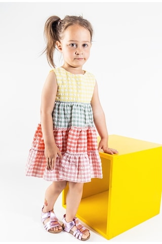 Baby&Kids Pötikare Desenli Renkli Yazlık Kız Bebek/Çocuk Elbise