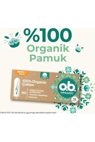 O.B Organic Tampon Super 16'lı