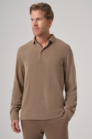 Morven Erkek A-kahverengi Trend Düğmeli Polo Yaka Sweatshirt 26ks063006401 A-kahverengi A.Kahverengi