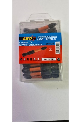 Leo 30 Adet Endüstriyel Mıknatıslı Bits Uç Ph2 50 Mm Vida Sökme Yıldız Matkap Vidalama Ucu S2 Çeliği