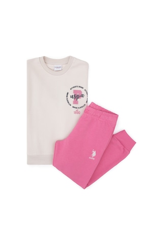 U.S. Polo Assn. Kız Çocuk Pembe Eşofman Takımı 50318958-VR049