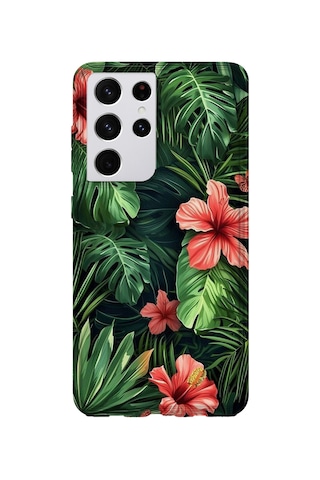 Samsung Galaxy S21 Ultra Uyumlu Baskılı Şeffaf Telefon Kılıfı Koleksiyon: Floraluxe Botanica 10