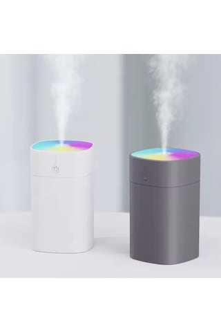 Led Işıklı Ultrasonik Hava Nemlendirici 400 Ml Sessiz Usb Aromaterapi Humidifier Ev Ofis Araç