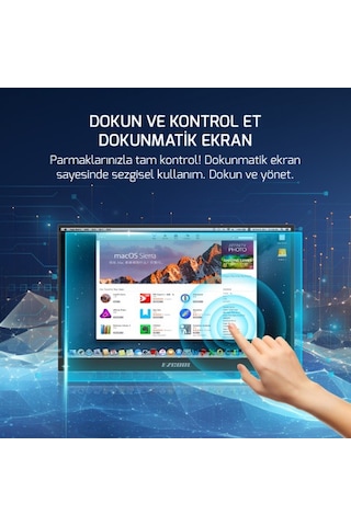 Ezcool Lite E15t 15.6 İnç 60hz Fhd Portable Taşınabilir Dokunmatik Monitör