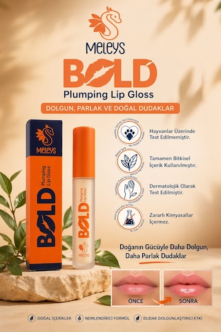 Meleys Bold Plumping Lip Gloss Dudak Dolgunlaştırıcı + Koruyucu Dudak Kremi