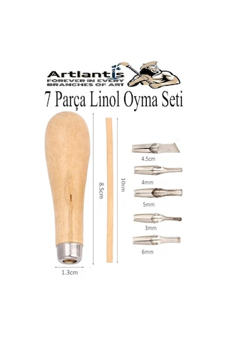 Linol Oyma Seti 7 Parça 1 Paket Linol Oyma Kesme Bıçak Seti