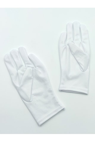 Beyaz Garson Bando Pandomim Gösteri Merasim Eldiveni Beyaz