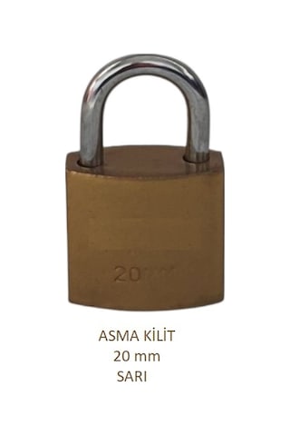 Adilon Asma Kilit, 20 Mm Sarı