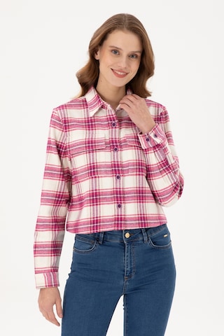 U.s. Polo Assn. Kadın Menekşe Gömlek Desenli 50291115-vr037 Menekşe
