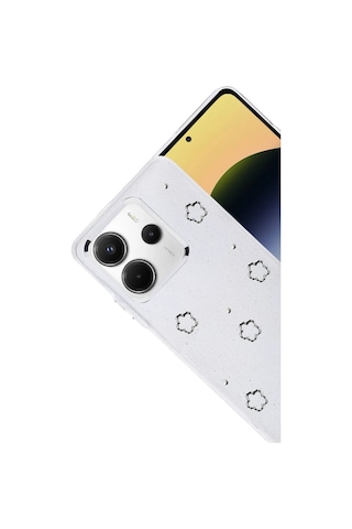 Xiaomi Redmi Note 14 4g Fiyonk Desenli Kapak - Desen 2 Beyaz