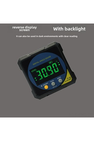 Hangfox Düşük Profilli Manyetik Işık Seviyesi Ölçer - Çift Lazerli, Yüksek Hassasiyetli Açı Ölçüm Aleti Mutfak Ve Mühendislik İçin