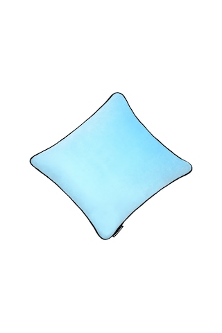 Biyeli Kırlent Yastık Kılıfı Mavi Rengi 45x45