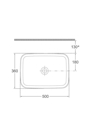 Isvea Infinity Tezgah Üzeri Lavabo 50CM Fil Dişi