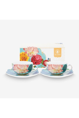 Mavi Porselen Çay Fincan Seti 225 Ml