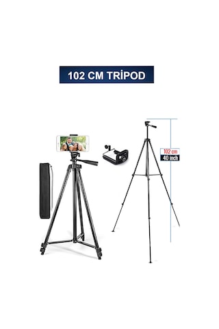 Outdoor Tripod 102 Cm Selfie Tripod Video Fotoğraf Çekim Tripod