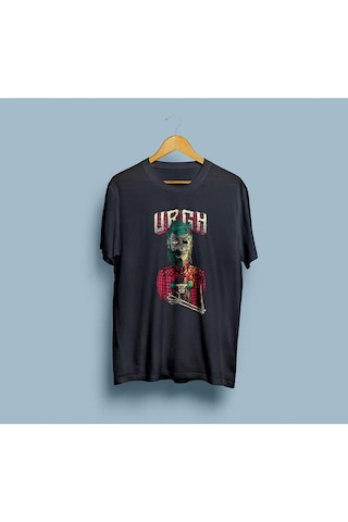 Overize Ölene Kadar Paten Urgh Tasarım Unisex T-shirt Siyah
