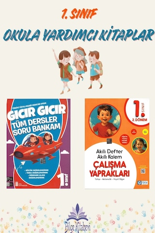 1. Sınıf Maarif Modeli Gıcır Tüm Dersler Soru Bankam + Akıllı Defter Çalışma Yaprakları 2.dönem