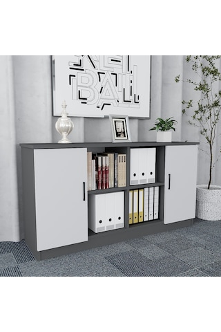 Pasha 4'lü Ofis Takımı  Model 6 Füme Beyaz