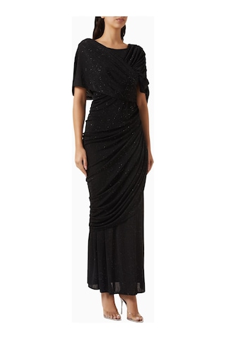 Ac By Aanchal Chanda Draped Maxi Kadın Elbise Siyah