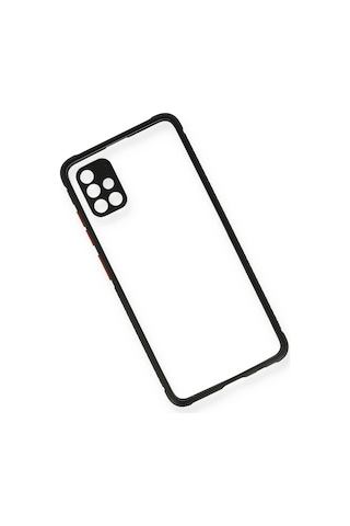 Gld-spt- Newface Samsung Uyumlu Galaxy A71 Kılıf Miami Şeffaf Silikon - Siyah