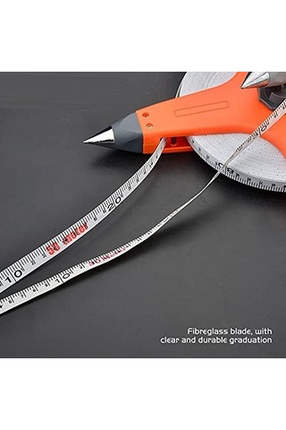 Mezura Makarası - İnç/metrik Uzun Ölçüm Bandı - Ağır Hizmet Tipi Fiberglas Bıçak - Ölçüm, Spor, Kütük İ 0 - 300 MM