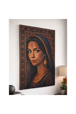 Weblonya Çizim Baskı Halı Kız Desenli Halı 120 Cm X 180 Cm 5900 Çok Renkli