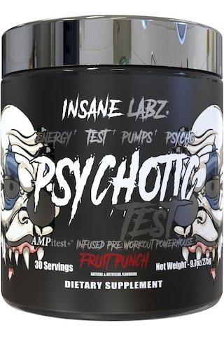 Insane Labz Psychotic Test, High Stim Testosterone Energy & Pump Boosting Pre-workout Powder Karışık