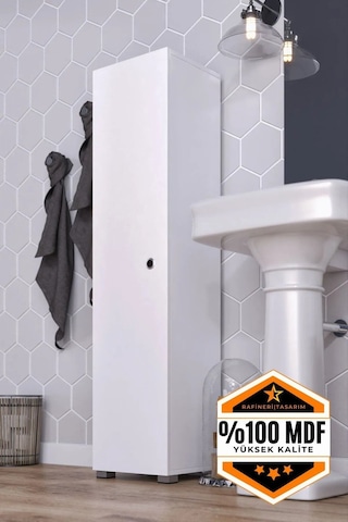 Boy Banyo Dolabı Çok Amaçlı Dolap Kiler Dolabı Beyaz