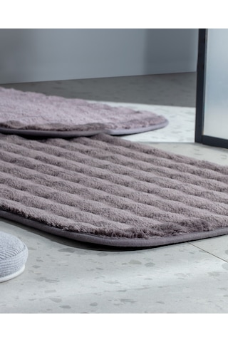 Madame Coco Reflet Bubble 2'li Banyo Paspası - Antrasit Gri