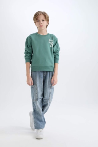 DeFacto Erkek Çocuk Oversize Geniş Kalıp Bisiklet Yaka Sırt Baskılı Kalın Sweatshirt D1912A824WNGN757