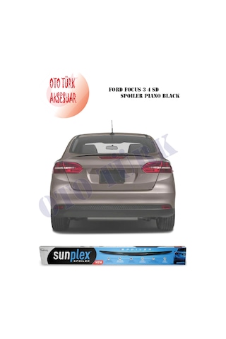Ford Focus 4 Sedan Spoiler Piano Black Sunplex A+ Kalite