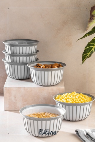 Linea 6lı Pratik Çerezlik Gri 500 Ml Gri