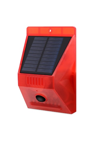 Moveevo Güneş Enerjili Hareketli Alarm Işığı 110db - Hayvan Ve Girişici Kovucu, 4 Çalışma Modu, Ip65 Su Geçirmez, Dahili Li-pol Batarya Kumanda Yok