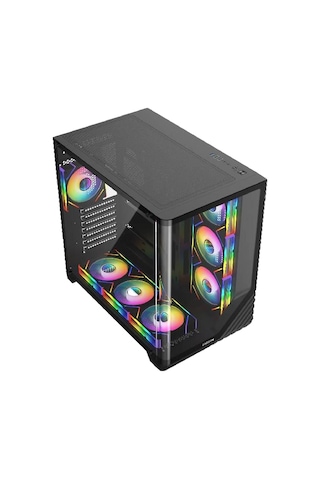 Fazeon F3 750w 80+ Bronze Tempered Glass 7x Argb Fanli Usb 3.0 Atx Bilgisayar Kasasi