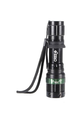 Wealthglow Guangdong Spirit Cree Q5 Led 1000lm 7w Zumlanabilir 18650 Aaa El Feneri Siyah