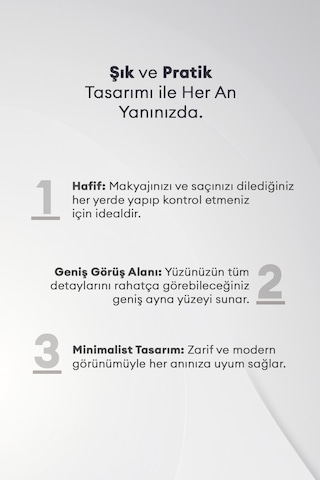 Missha Mirror Square Şık Tasarımlı El Makyaj Aynası Beyaz